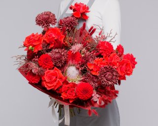 Букет цветов Огненный ритм  small - 2