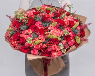 Букет цветов Красный бархат  small - 3