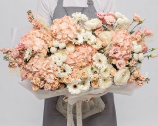 Букет цветов Нежный латте  small - 3