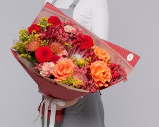 Букет цветов Янтарный всплеск  small - 2