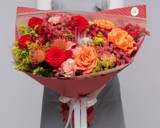 Букет цветов Янтарный всплеск  small - 3