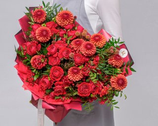 Букет цветов Рубиновый сад  small - 2