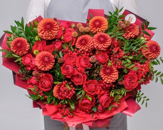 Букет цветов Рубиновый сад  small - 3