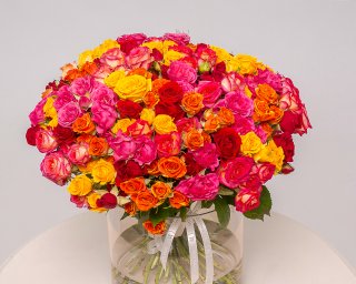 Роза Кения кустовая микс 40 см яркий микс  small - 2