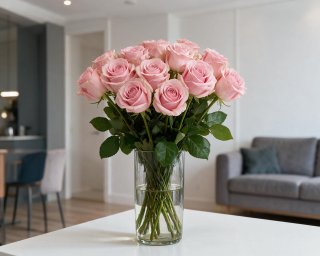 Пачка из 15 розовых роз (Россия) 40 см small - 4