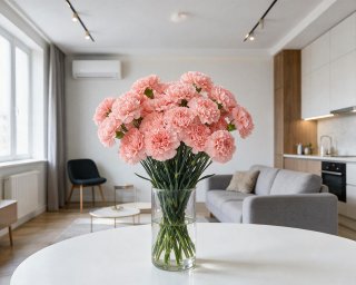 Пачка из 25 розовых гвоздик  small - 4