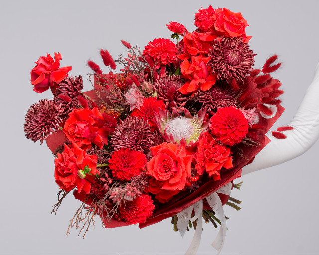 Букет цветов Огненный ритм  - 1