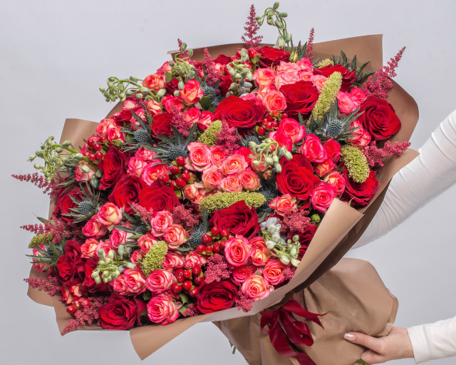 Букет цветов Красный бархат  - 1